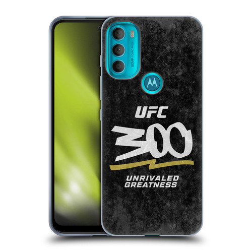 UFC 300 Logo Unrivaled Greatness Distressed Soft Gel Case for Motorola Moto G71 5G