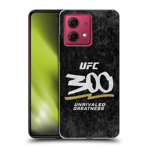 UFC 300 Logo Unrivaled Greatness Distressed Soft Gel Case for Motorola Moto G84 5G