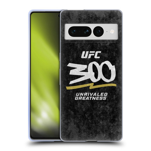 UFC 300 Logo Unrivaled Greatness Distressed Soft Gel Case for Google Pixel 7 Pro