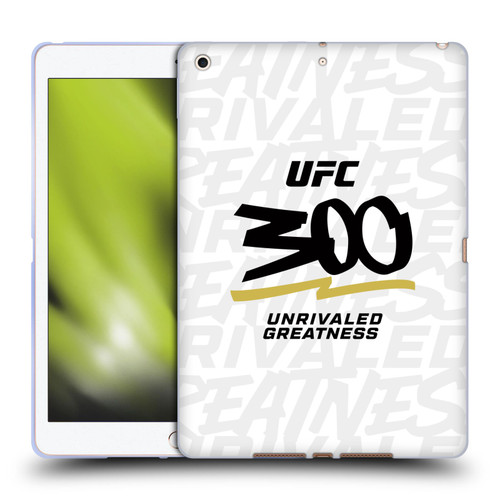 UFC 300 Logo Unrivaled Greatness White Soft Gel Case for Apple iPad 10.2 2019/2020/2021