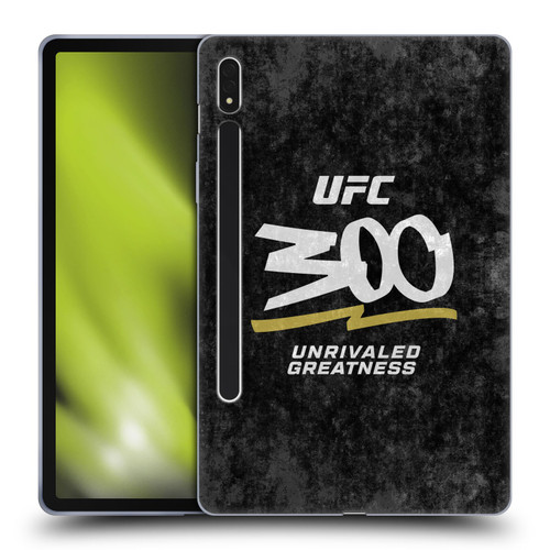 UFC 300 Logo Unrivaled Greatness Distressed Soft Gel Case for Samsung Galaxy Tab S8