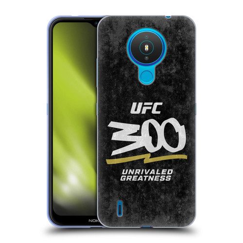 UFC 300 Logo Unrivaled Greatness Distressed Soft Gel Case for Nokia 1.4