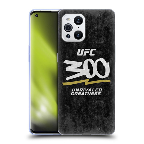 UFC 300 Logo Unrivaled Greatness Distressed Soft Gel Case for OPPO Find X3 / Pro