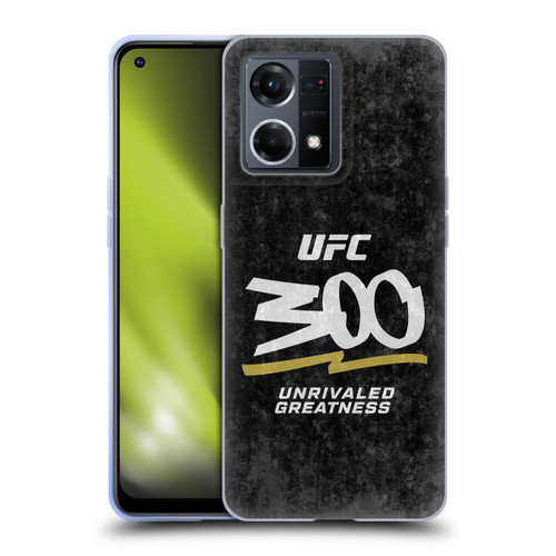 UFC 300 Logo Unrivaled Greatness Distressed Soft Gel Case for OPPO Reno8 4G