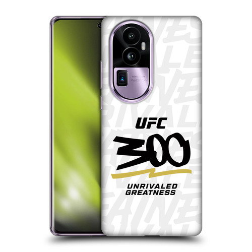 UFC 300 Logo Unrivaled Greatness White Soft Gel Case for OPPO Reno10 Pro+