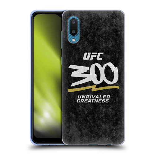 UFC 300 Logo Unrivaled Greatness Distressed Soft Gel Case for Samsung Galaxy A02/M02 (2021)