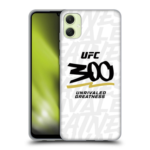 UFC 300 Logo Unrivaled Greatness White Soft Gel Case for Samsung Galaxy A05