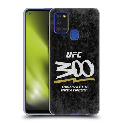 UFC 300 Logo Unrivaled Greatness Distressed Soft Gel Case for Samsung Galaxy A21s (2020)