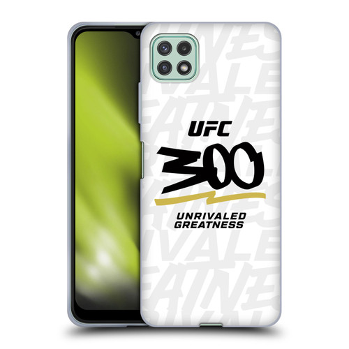 UFC 300 Logo Unrivaled Greatness White Soft Gel Case for Samsung Galaxy A22 5G / F42 5G (2021)