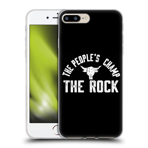 WWE The Rock The People's Champ Soft Gel Case for Apple iPhone 7 Plus / iPhone 8 Plus