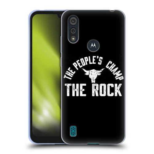 WWE The Rock The People's Champ Soft Gel Case for Motorola Moto E6s (2020)