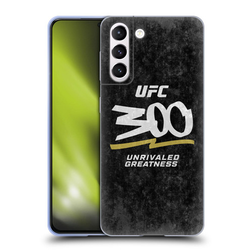 UFC 300 Logo Unrivaled Greatness Distressed Soft Gel Case for Samsung Galaxy S21 5G