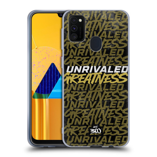 UFC 300 Logo Unrivaled Greatness Black Soft Gel Case for Samsung Galaxy M30s (2019)/M21 (2020)
