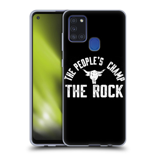 WWE The Rock The People's Champ Soft Gel Case for Samsung Galaxy A21s (2020)