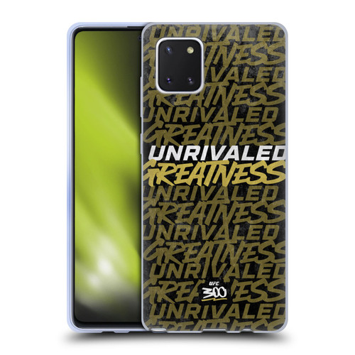UFC 300 Logo Unrivaled Greatness Black Soft Gel Case for Samsung Galaxy Note10 Lite