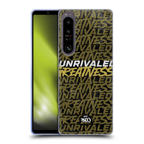 UFC 300 Logo Unrivaled Greatness Black Soft Gel Case for Sony Xperia 1 IV