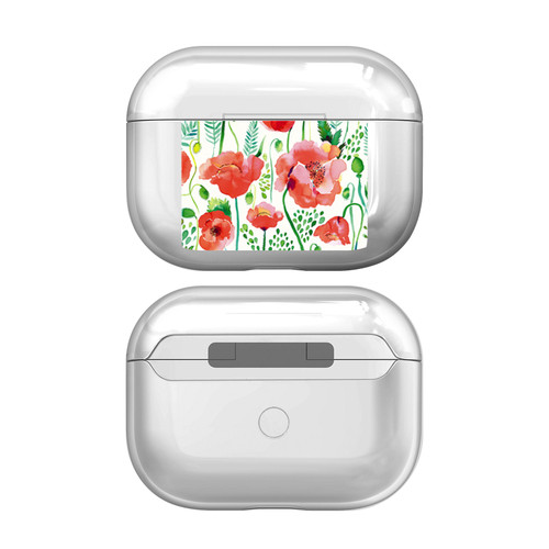 Ninola Assorted Poppies Red Clear Hard Crystal Cover Case for Apple AirPods Pro 2 Charging Case