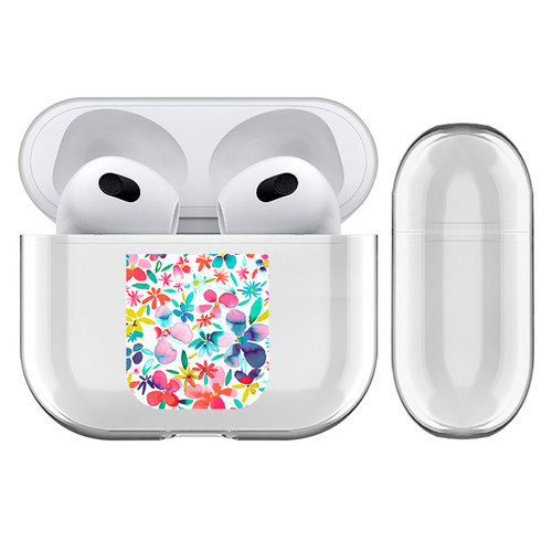 Ninola Assorted Colourful Petals Spring Clear Hard Crystal Cover Case for Apple AirPods 3 3rd Gen Charging Case