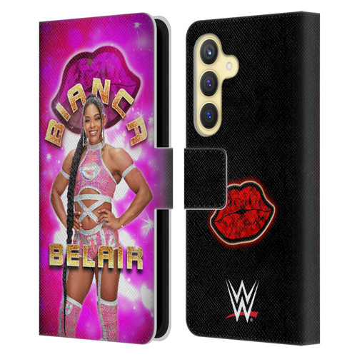 WWE Bianca Belair Portrait Leather Book Wallet Case Cover For Samsung Galaxy S24 5G