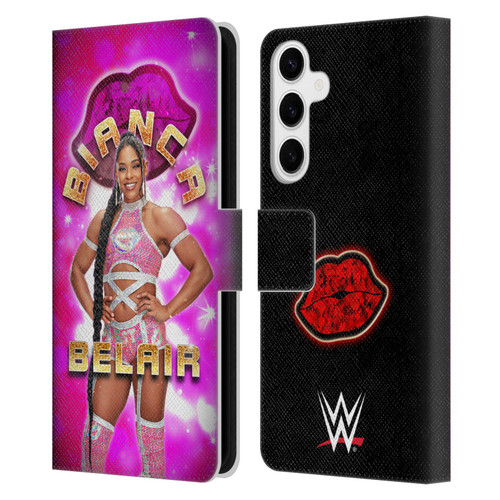 WWE Bianca Belair Portrait Leather Book Wallet Case Cover For Samsung Galaxy S24+ 5G