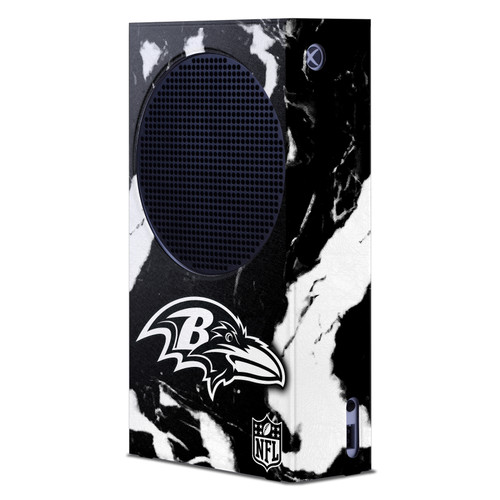 NFL Baltimore Ravens Marble Game Console Wrap Case Cover for Microsoft Xbox Series S Console