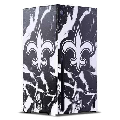 NFL New Orleans Saints Marble Game Console Wrap Case Cover for Microsoft Xbox Series X