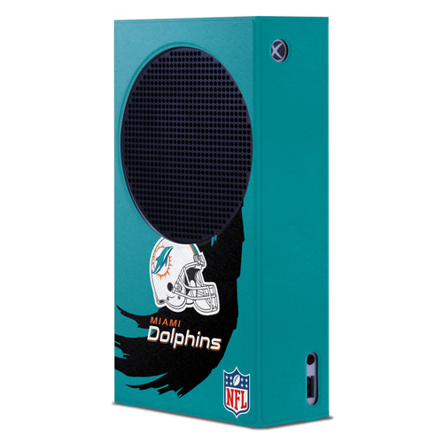 NFL Miami Dolphins Sweep Stroke Game Console Wrap Case Cover for Microsoft Xbox Series S Console