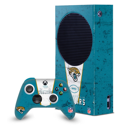 NFL Jacksonville Jaguars Banner Game Console Wrap and Game Controller Skin Bundle for Microsoft Series S Console & Controller