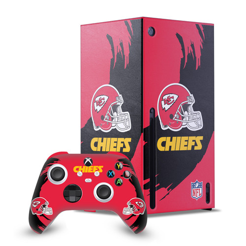 NFL Kansas City Chiefs Sweep Stroke Game Console Wrap and Game Controller Skin Bundle for Microsoft Series X Console & Controller