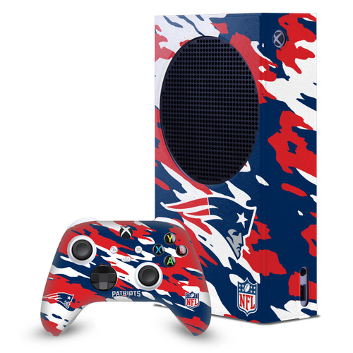 NFL New England Patriots Camou Game Console Wrap and Game Controller Skin Bundle for Microsoft Series S Console & Controller