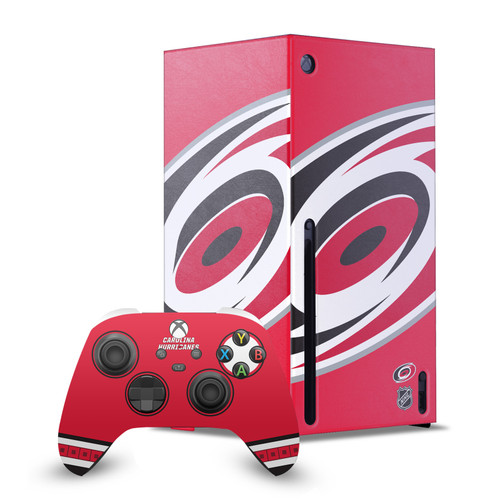 NHL Carolina Hurricanes Oversized Game Console Wrap and Game Controller Skin Bundle for Microsoft Series X Console & Controller