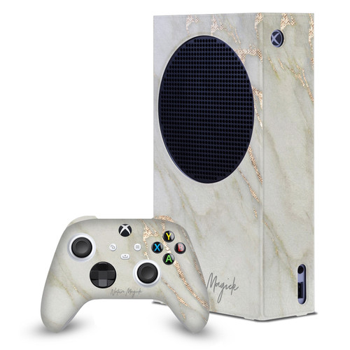 Nature Magick Art Mix Gold Game Console Wrap and Game Controller Skin Bundle for Microsoft Series S Console & Controller