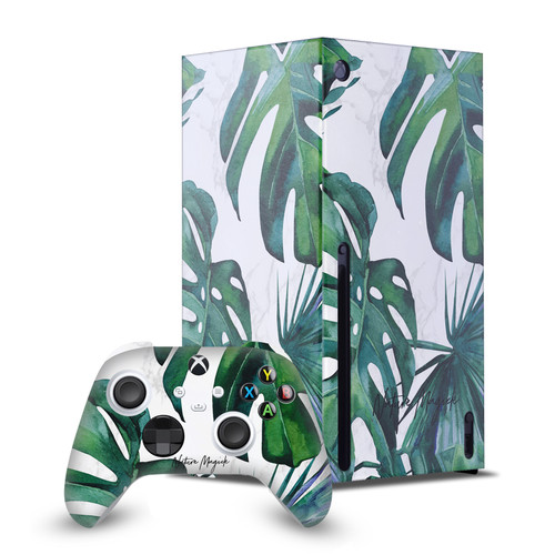 Nature Magick Art Mix Green Game Console Wrap and Game Controller Skin Bundle for Microsoft Series X Console & Controller
