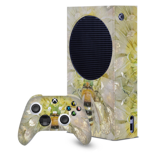 Stephanie Law Art Mix Bee Game Console Wrap and Game Controller Skin Bundle for Microsoft Series S Console & Controller