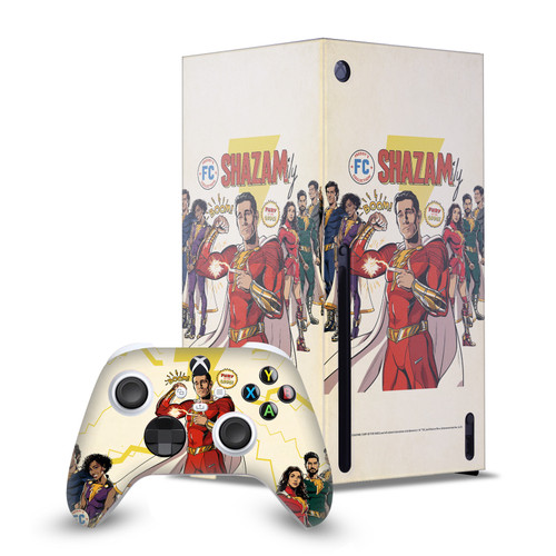 Shazam!: Fury Of The Gods Graphics Character Art Game Console Wrap and Game Controller Skin Bundle for Microsoft Series X Console & Controller