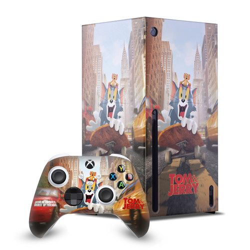 Tom And Jerry Movie (2021) Graphics Best Of Enemies Game Console Wrap and Game Controller Skin Bundle for Microsoft Series X Console & Controller