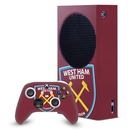 West Ham United FC Art Oversized Game Console Wrap and Game Controller Skin Bundle for Microsoft Series S Console & Controller