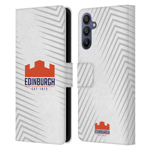 Edinburgh Rugby Graphic Art White Logo Leather Book Wallet Case Cover For Samsung Galaxy A15