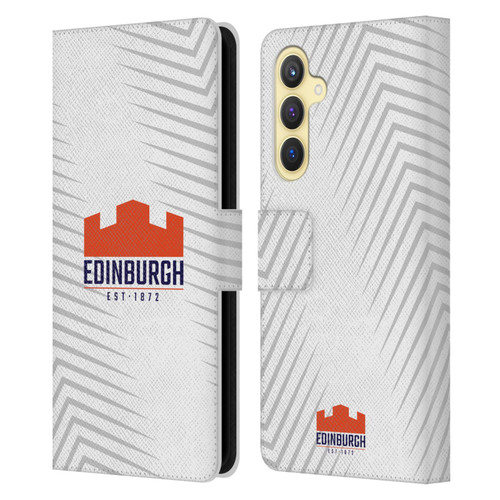 Edinburgh Rugby Graphic Art White Logo Leather Book Wallet Case Cover For Samsung Galaxy S23 FE 5G