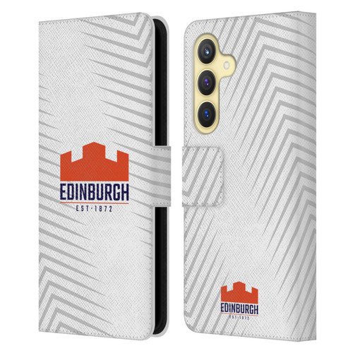 Edinburgh Rugby Graphic Art White Logo Leather Book Wallet Case Cover For Samsung Galaxy S24 5G