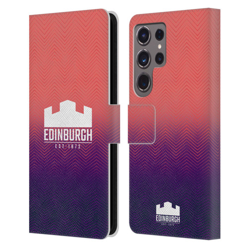 Edinburgh Rugby Graphic Art Training Leather Book Wallet Case Cover For Samsung Galaxy S24 Ultra 5G
