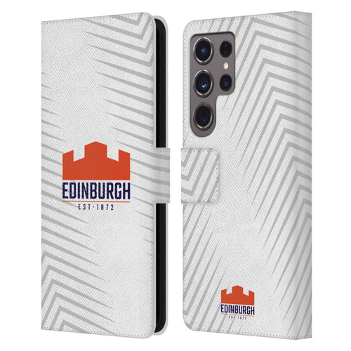 Edinburgh Rugby Graphic Art White Logo Leather Book Wallet Case Cover For Samsung Galaxy S24 Ultra 5G
