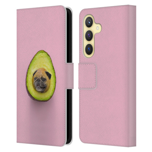 Pixelmated Animals Surreal Pets Pugacado Leather Book Wallet Case Cover For Samsung Galaxy S24 5G
