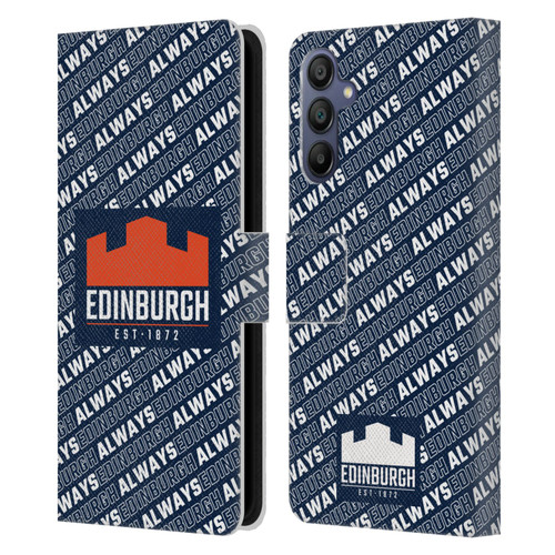 Edinburgh Rugby Graphics Logo Pattern Leather Book Wallet Case Cover For Samsung Galaxy A15