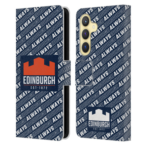 Edinburgh Rugby Graphics Logo Pattern Leather Book Wallet Case Cover For Samsung Galaxy S24 5G