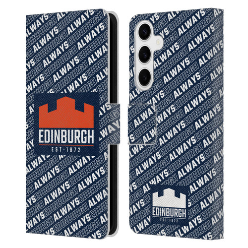 Edinburgh Rugby Graphics Logo Pattern Leather Book Wallet Case Cover For Samsung Galaxy S24+ 5G