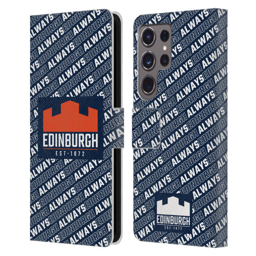 Edinburgh Rugby Graphics Logo Pattern Leather Book Wallet Case Cover For Samsung Galaxy S24 Ultra 5G