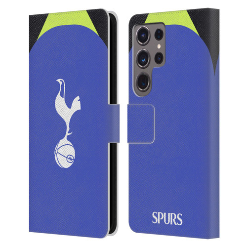 Tottenham Hotspur F.C. 2022/23 Badge Kit Away Leather Book Wallet Case Cover For Samsung Galaxy S24 Ultra 5G