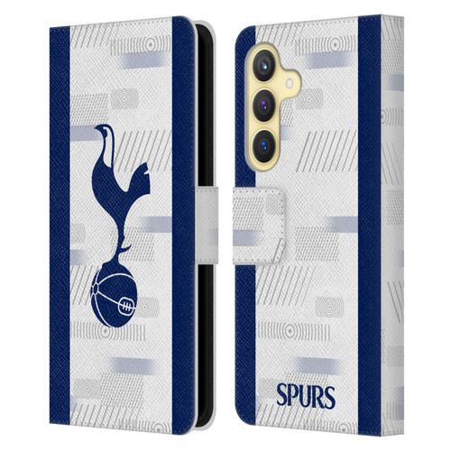 Tottenham Hotspur F.C. 2023/24 Badge Home Kit Leather Book Wallet Case Cover For Samsung Galaxy S24 5G