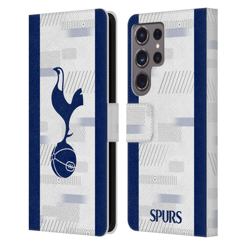 Tottenham Hotspur F.C. 2023/24 Badge Home Kit Leather Book Wallet Case Cover For Samsung Galaxy S24 Ultra 5G